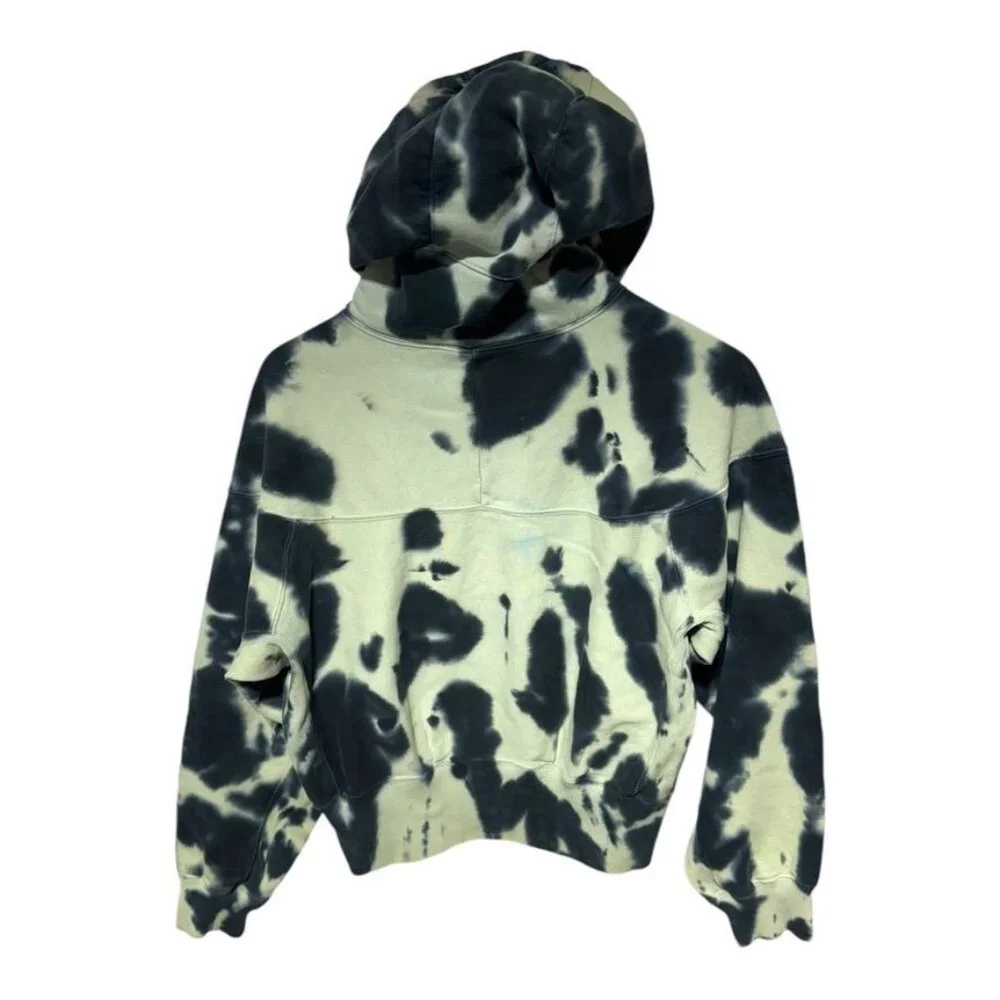 Chamion Reverse Multicolor Tie-Dye Cropped Hoodie Medium - Picture 5 of 6